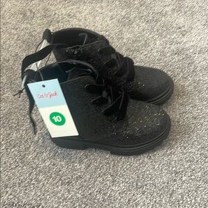 Cat & Jack Black Glitter Boots